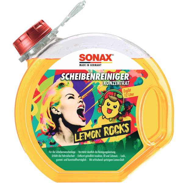 SONAX ScheibenReiniger Konzentrat Lemon Rocks - Weigola Premium Autopflege seit 1883