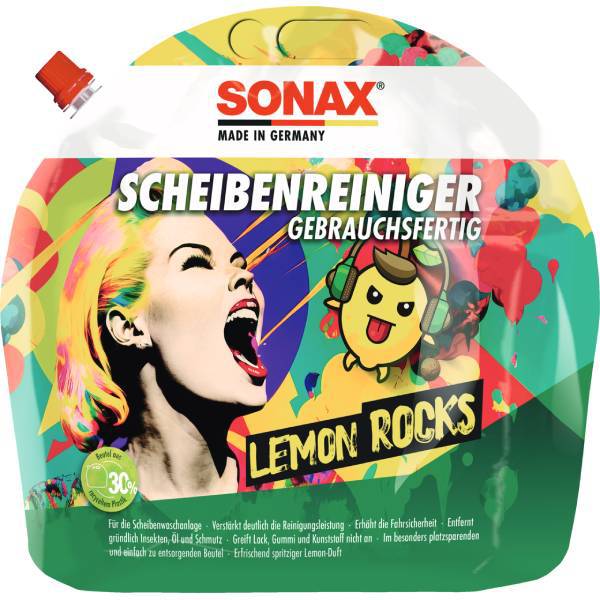 SONAX ScheibenReiniger gebrauchsfertig Lemon Rocks -160441 - Weigola Premium Autopflege seit 1883