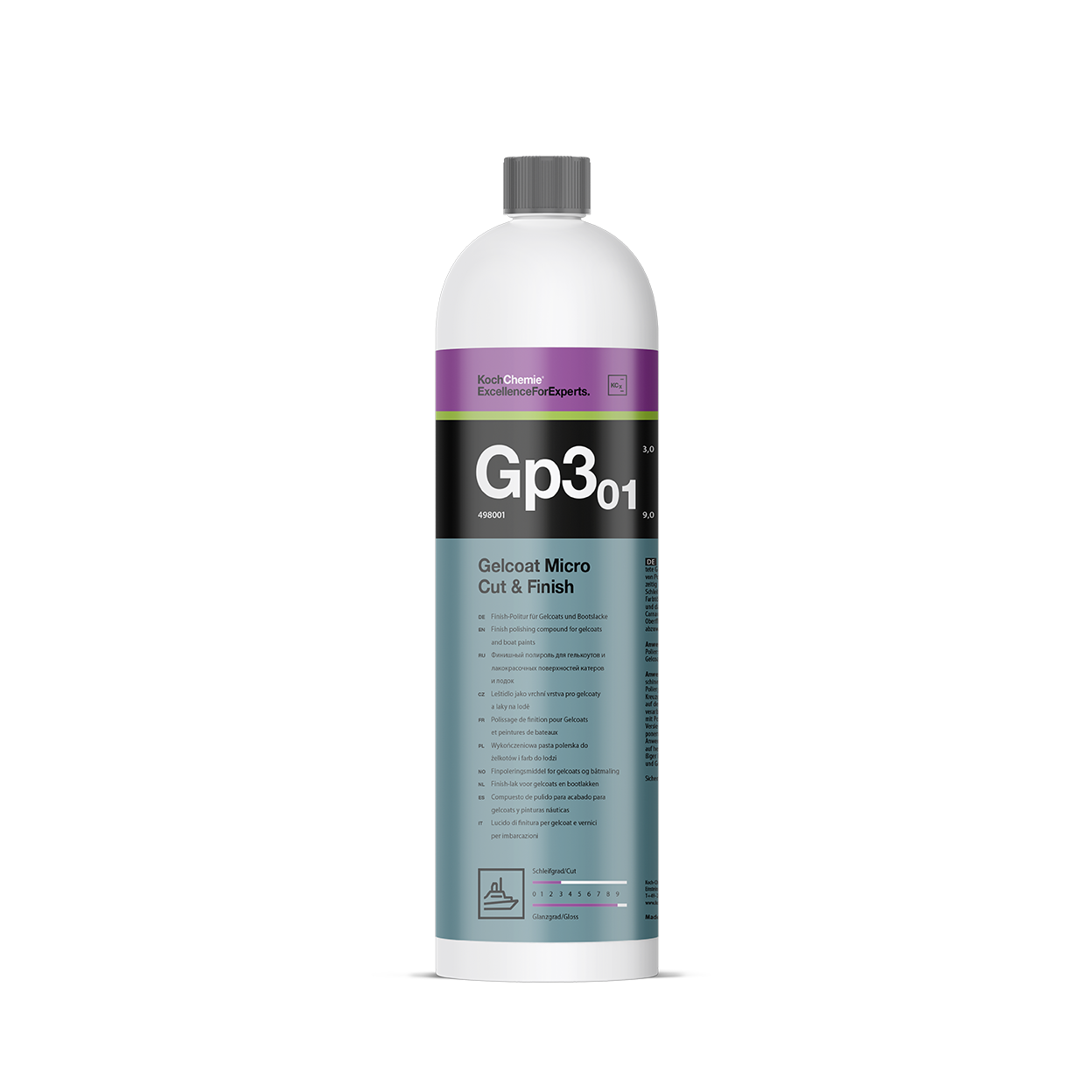 Koch Chemie Gelcoat Micro Cut & Finish 1L Finish-Politur für Gelcoats und Bootslacke - Weigola Premium Autopflege seit 1883