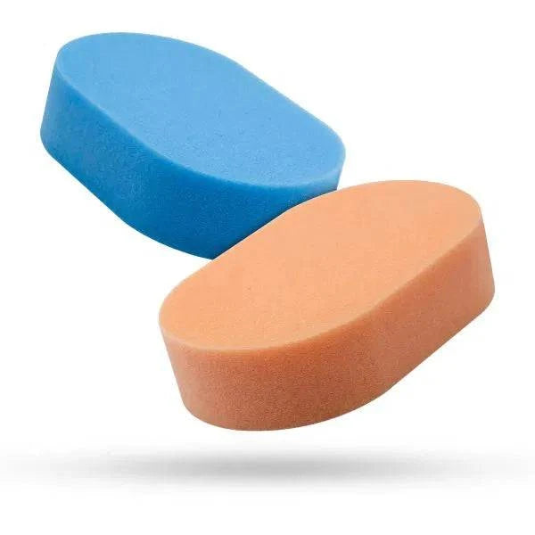 Liquid Elements Handpolierschwamm oval / Applikator Z48_orange - Weigola Premium Autopflege seit 1883