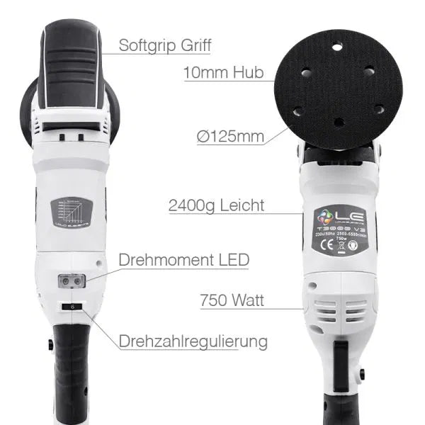 Liquid Elements T3000 V3 - Exzenter-Poliermaschine Set - KIT_23 - Weigola Premium Autopflege seit 1883