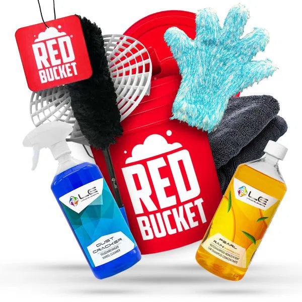 REDBUCKET Eimer Set GOLD RED - RB_EIMERSET_LE_03-RED - Weigola Premium Autopflege seit 1883