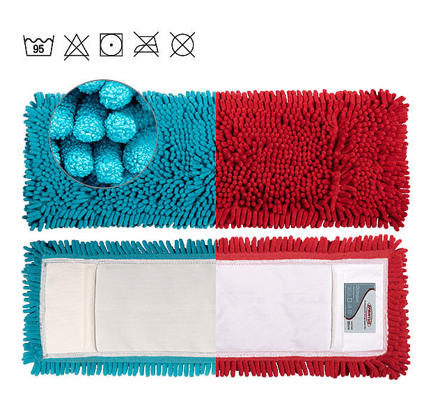 Sprintus Octopus blau / rot Chenillemopp aus Mikrofaser 50 cm blau/rot - Weigola Premium Autopflege seit 1883