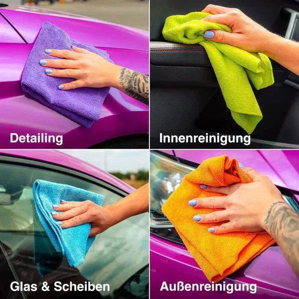 Liquid Elements 5er Set: Value - Allzwecktuch lila, 310GSM, 40x40cm T19_lila - Weigola Premium Autopflege seit 1883