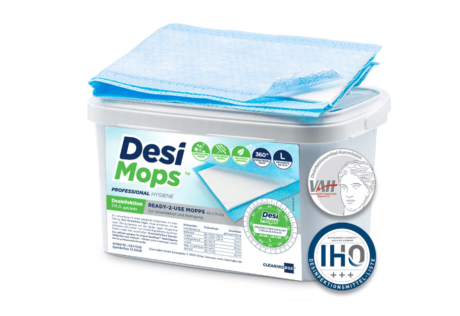 CleaningBox DesiMops L Reichweite 35 m², 42x13 cm, blau, 12er Spenderbox - Weigola Premium Autopflege seit 1883