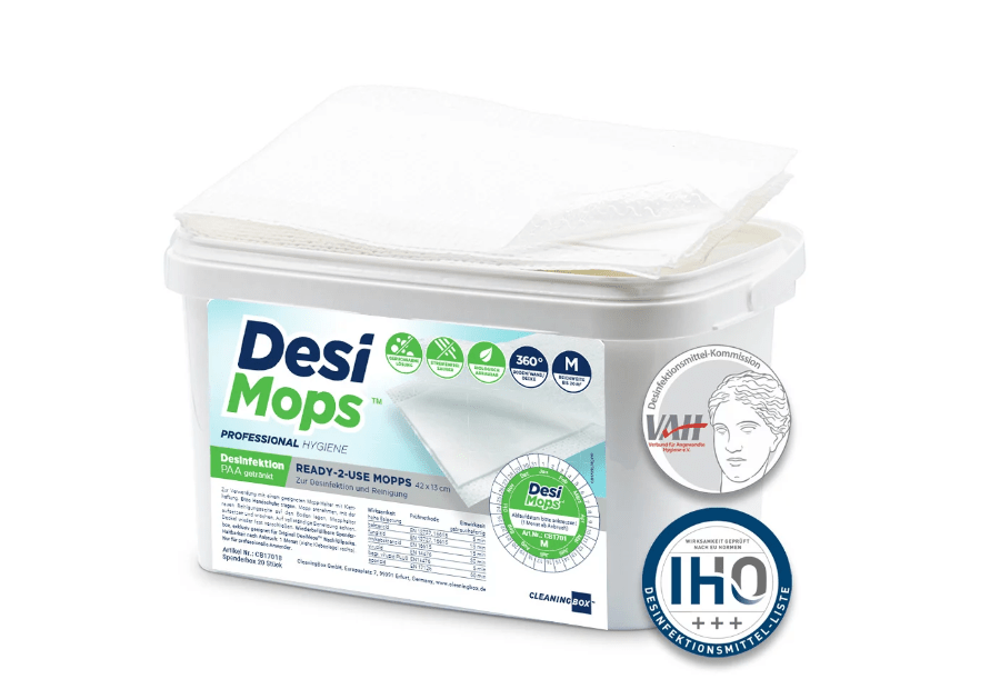 CleaningBox DesiMops M Reichweite bis 20 m², 42x13 cm, weiß, 20er Spenderbox - Weigola Premium Autopflege seit 1883