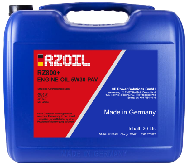 RZ800+ 5W30 PAV - Weigola Premium Autopflege seit 1883