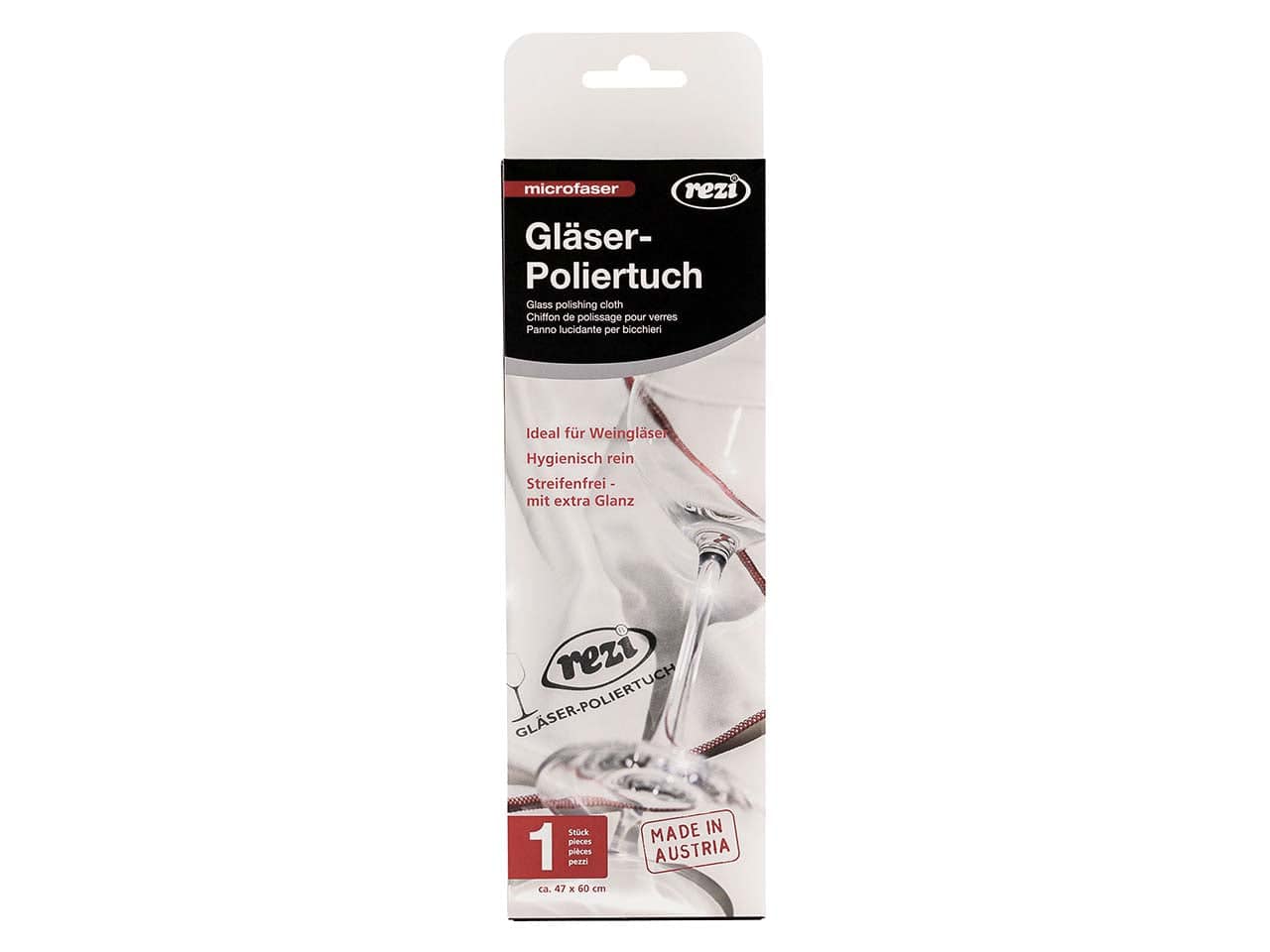 REZI Microfaser Gläserpolier- u. Dekantertuch PREMIUM 42x58cm 1er Pack 620287