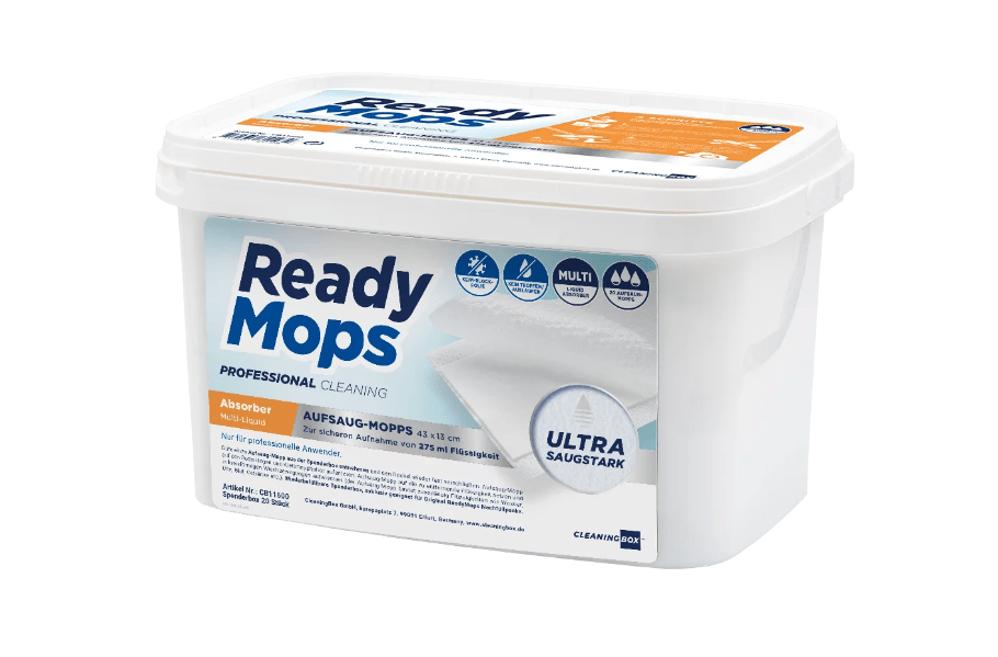CleaningBox Aufsaug-Mopps, 42x13 cm, weiß, 20er Spenderbox - Weigola Premium Autopflege seit 1883