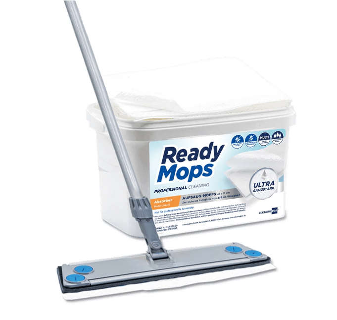 CleaningBox Aufsaug-Mopps, 42x13 cm, weiß, 20er Spenderbox - Weigola Premium Autopflege seit 1883