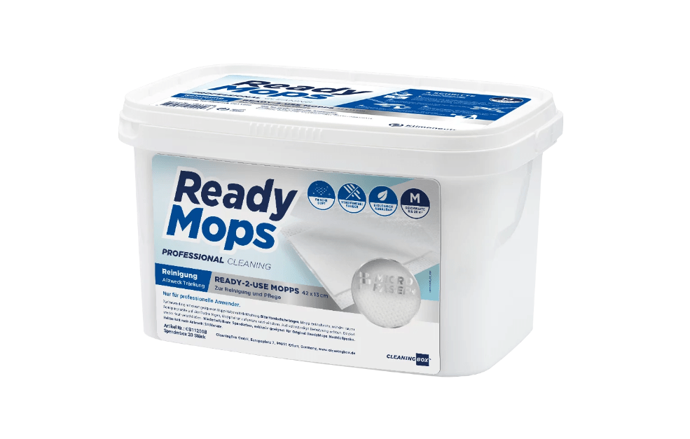 CleaningBox ReadyMops M Allzweck Reichweite 20 m², 42x13 cm, weiß, 20er Spenderbox - Weigola Premium Autopflege seit 1883
