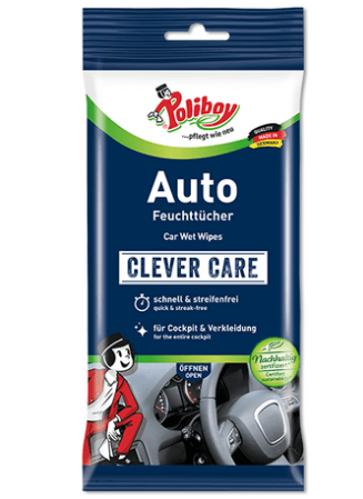 POLIBOY Auto Feuchttücher, 20 Tücher - Weigola Hygienevertrieb - - Weigola Hygienevertrieb
