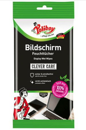 POLIBOY Bildschirm Feuchttücher, 30 Tücher - Weigola Hygienevertrieb - - Weigola Hygienevertrieb