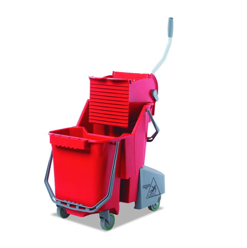 Unger SmartColor Combo Doppelfahreimer mit Presse 30 L rot - Weigola Hygienevertrieb - - Weigola Hygienevertrieb
