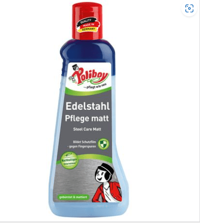 POLIBOY Edelstahl Pflege, 200ml - Weigola Hygienevertrieb - - Weigola Hygienevertrieb
