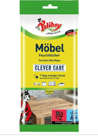 POLIBOY Möbel Feuchttücher, 24 Tücher - Weigola Hygienevertrieb - - Weigola Hygienevertrieb