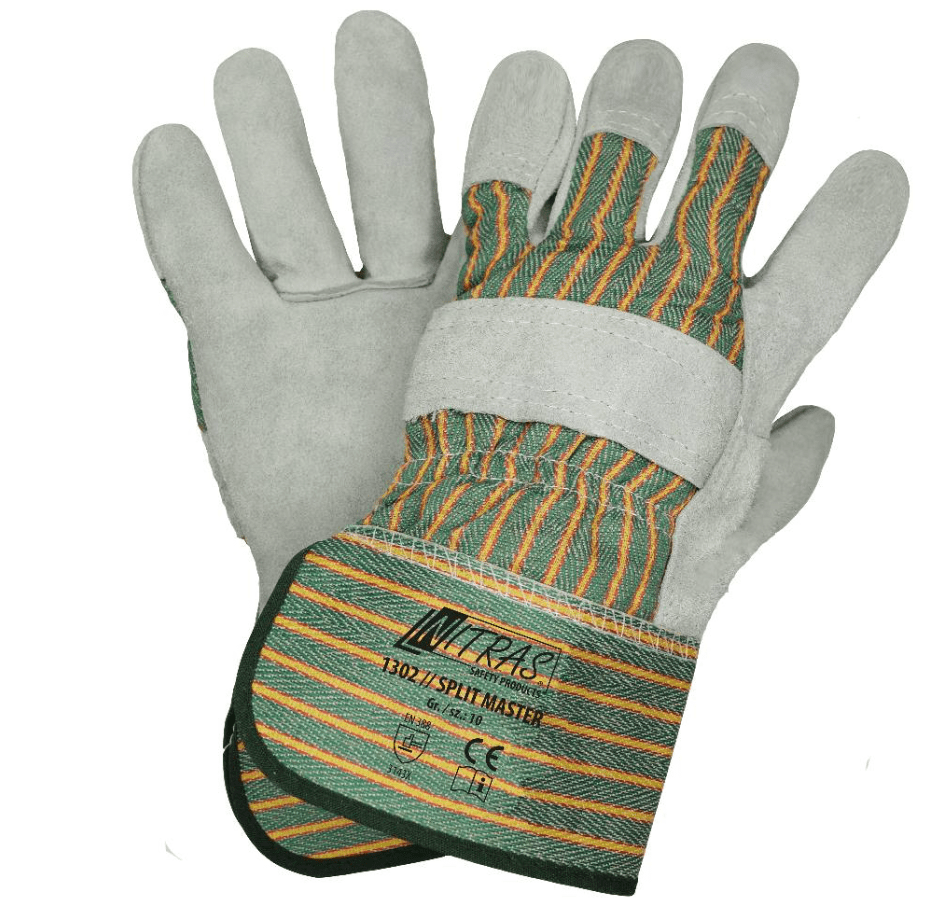 Nitras Split Master Rindspaltlederhandschuhe grau - Weigola Hygienevertrieb - - Weigola Hygienevertrieb