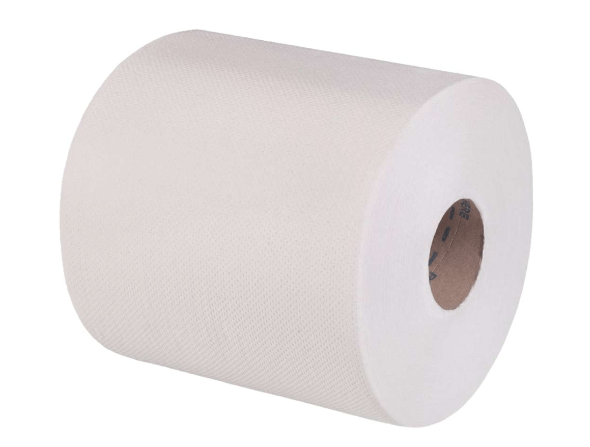 Rollenhandtücher Innenabriss weiß 300 m, 1-lagig, 6 Rollen/Pack - Weigola Hygienevertrieb - - Weigola Hygienevertrieb