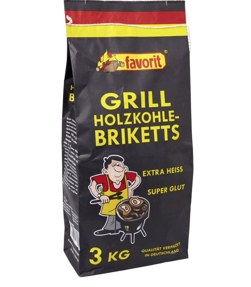 Favorit Grill-Brikett 3 kg 200 Stück - Weigola Hygienevertrieb - - Weigola Hygienevertrieb