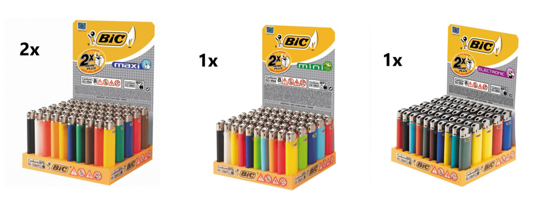 BIC 3+1 Paket 50 Stück pro Display - Weigola Hygienevertrieb - - Weigola Hygienevertrieb