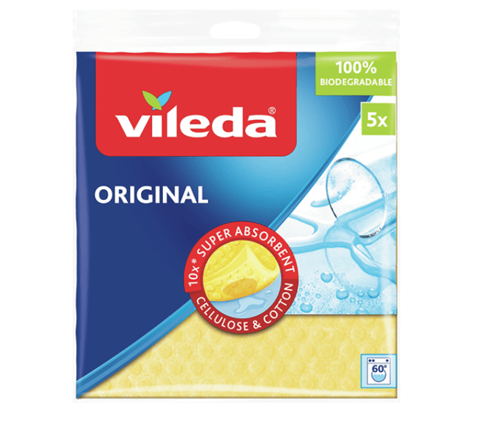Vileda Schwammtuch 18 x 20 cm 5er Pack - Weigola Hygienevertrieb - - Weigola Hygienevertrieb