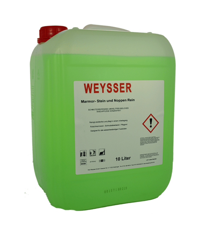 WEYSSER Marmor-Stein und Noppen Rein 10 Liter Kanister - Weigola Hygienevertrieb - - Weigola Hygienevertrieb