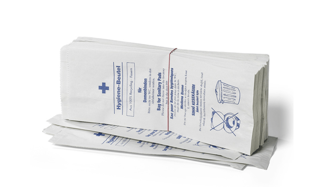 Fripa Hygienebeutel mit Seitenfalte aus ca. 105 x 45 x 280 mm 1000 Stück - Weigola Hygienevertrieb - - Weigola Hygienevertrieb