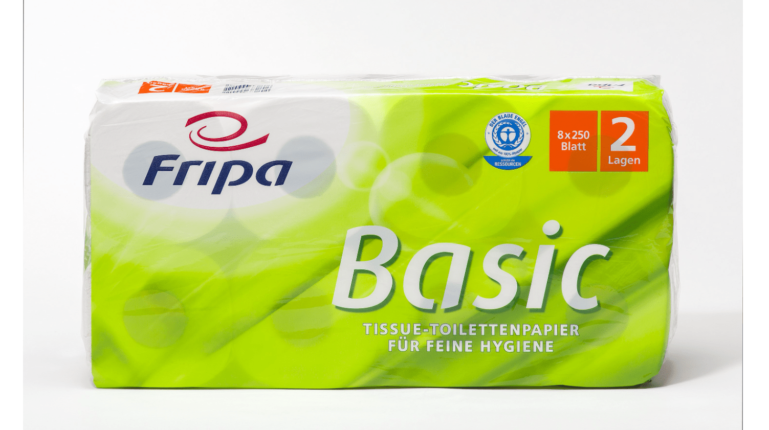 Fripa Toilettenpapier Basic 2-lagig weiß 250 Blatt, Recyclingqualität, 64 Rollen/ - Weigola Hygienevertrieb - - Weigola Hygienevertrieb