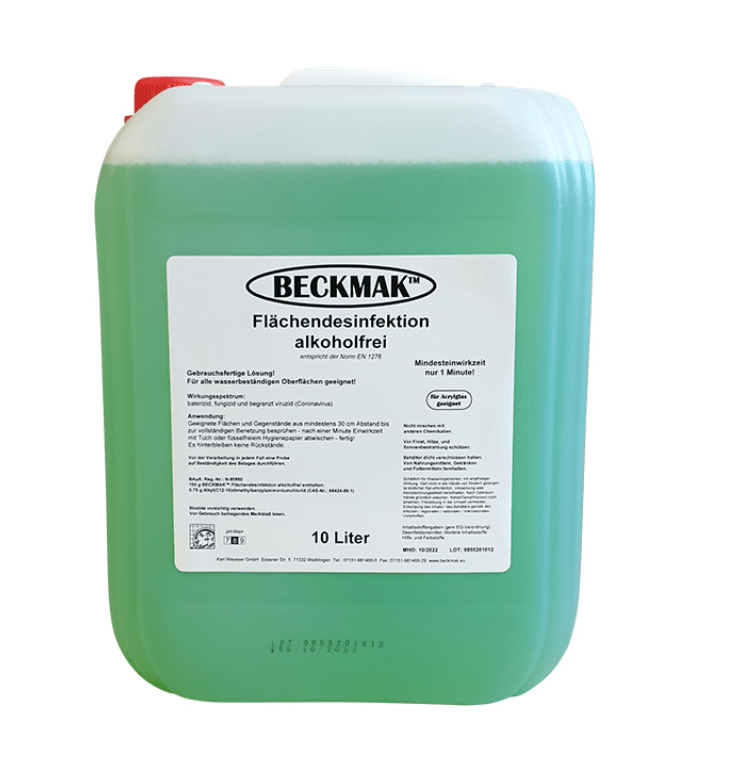 BECKMAK™ Flächendesinfektion alkoholfrei - Weigola Hygienevertrieb - - Weigola Hygienevertrieb