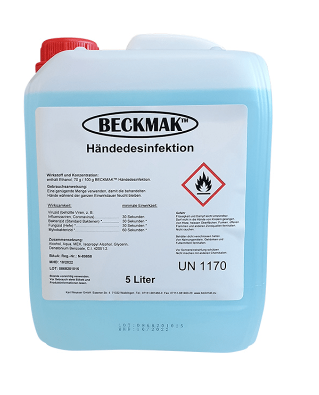 BECKMAK™ Händedesinfektion - Weigola Hygienevertrieb -  - Weigola Hygienevertrieb