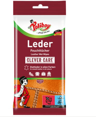 POLIBOY Leder Feuchttücher, 20 Tücher - Weigola Hygienevertrieb - - Weigola Hygienevertrieb