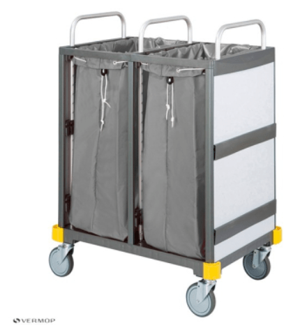 Vermop Equipe Wäschetransportwagen 2 x 120 l - Weigola Hygienevertrieb - - Weigola Hygienevertrieb