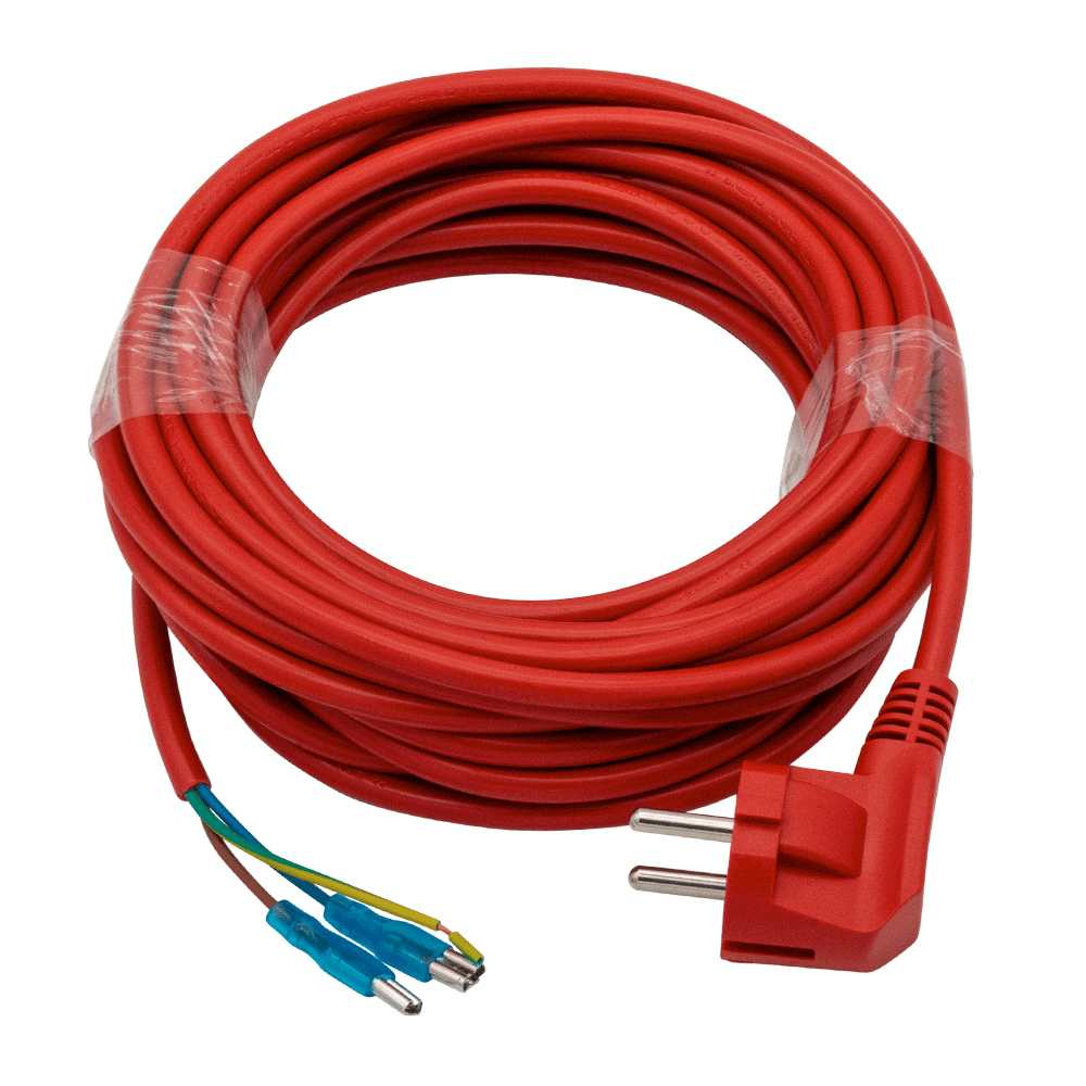 Sprintus Netzkabel, 7,5m, rot