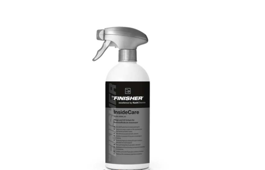 Innenraum Pflege Set: Koch Chemie THE FINISHER InsideCare Kunststoffpflege + Mikrofaser Applikator + Mikrofasertuch