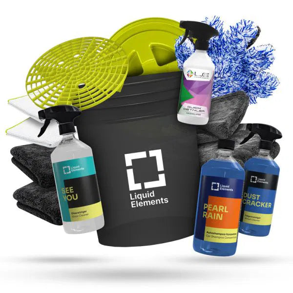 Liquid Elements Wascheimer Clean Car Set - All in One - LE_EIMER_KIT06_Blau - Weigola Premium Autopflege seit 1883 