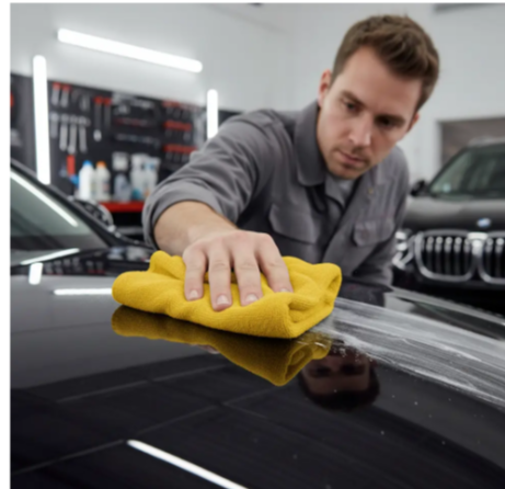 Politur Set: Koch Chemie THE FINISHER ShineSpeedPolish Autopolitur + Poliertuch